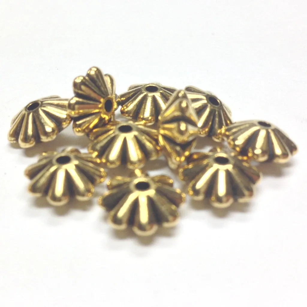 10X5MM Ant.Ham.Gold Daisy Rondel Bead (144 pieces)