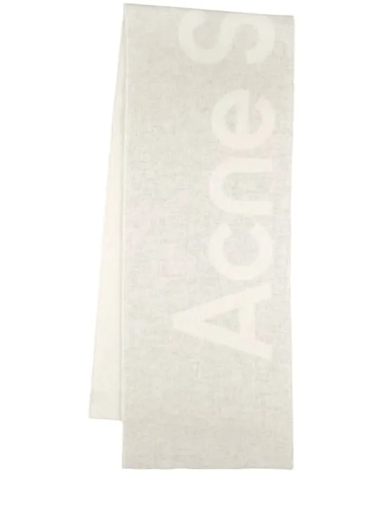 Acne Studios   Acne logo wool scarf 