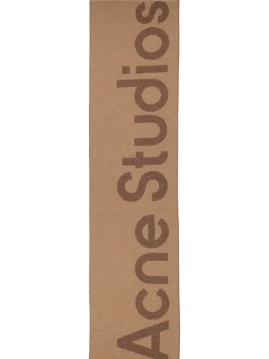 Acne Studios   Acne logo wool scarf 