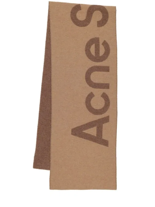 Acne Studios   Acne logo wool scarf 