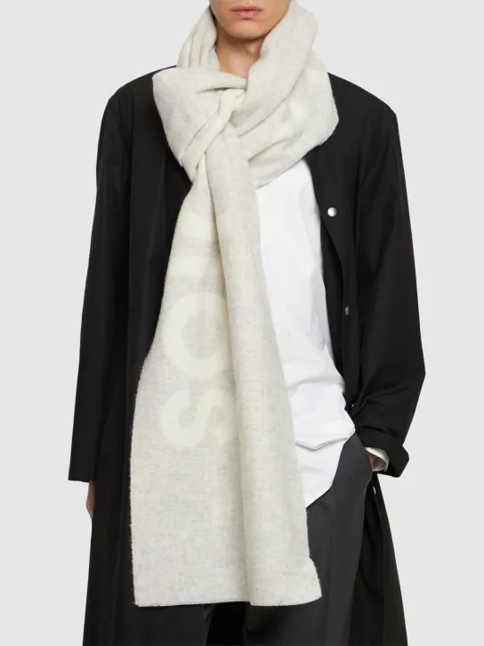 Acne Studios   Acne logo wool scarf 