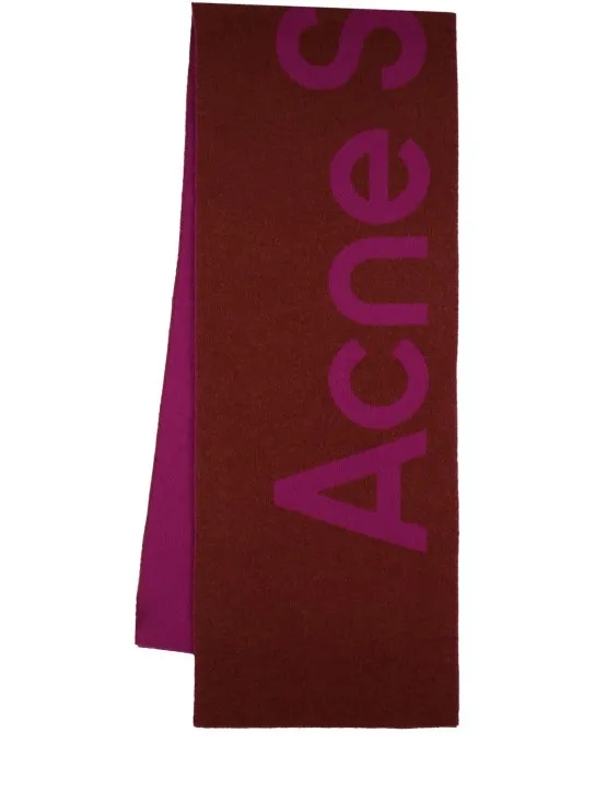 Acne Studios   Acne logo wool scarf 