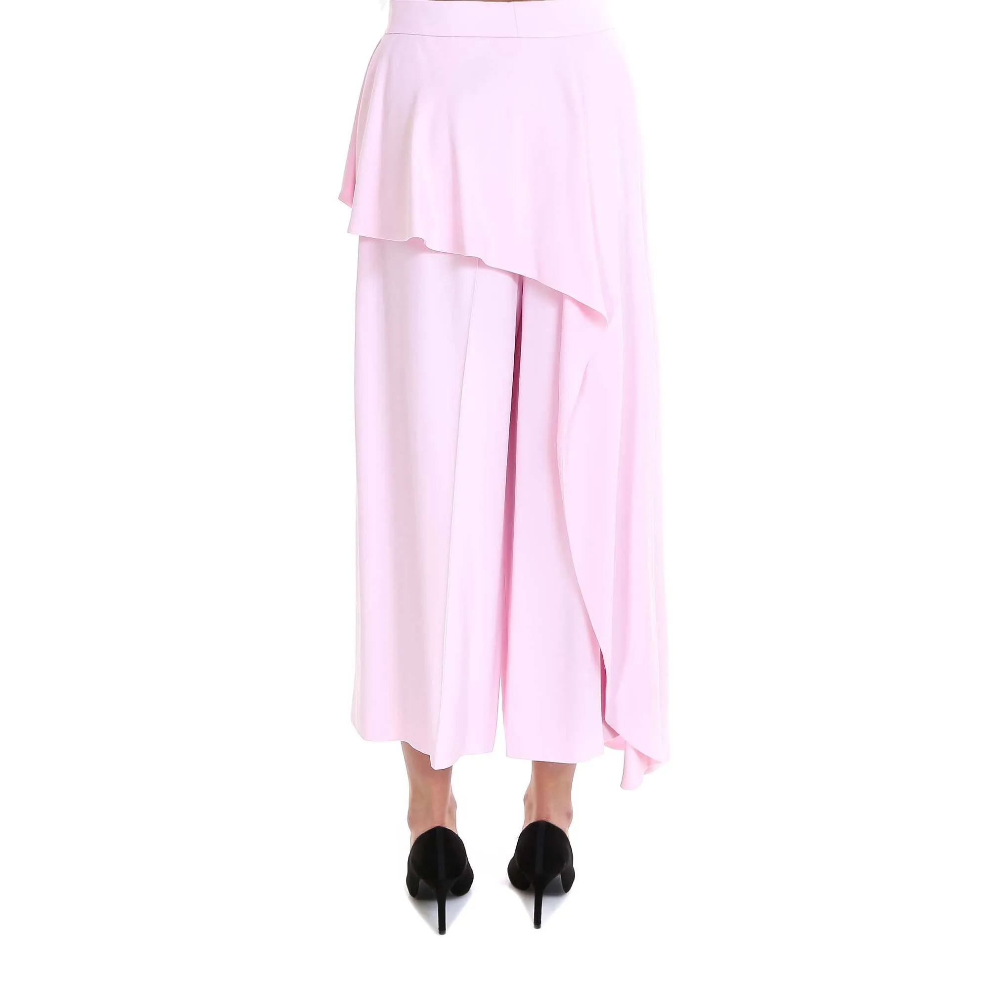 Alexander McQueen Asymmetric Peplum Trim Culottes