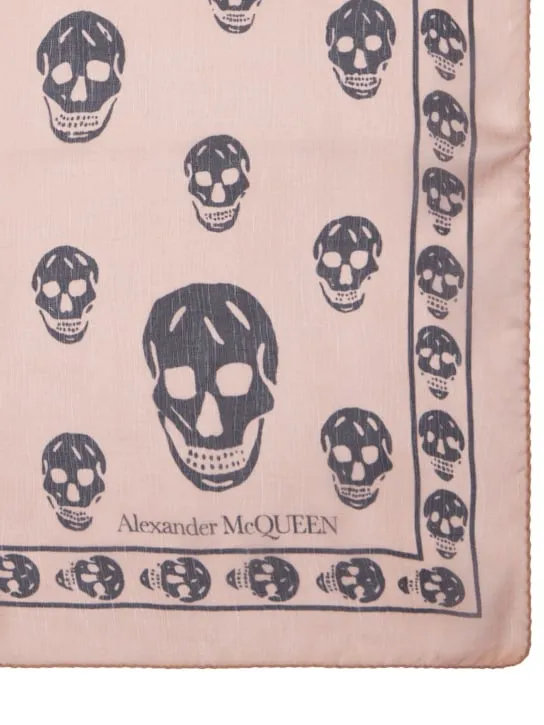 Alexander McQueen   Skull print silk chiffon scarf 