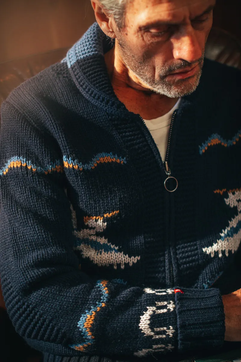 &SONS Crane Cardigan Navy