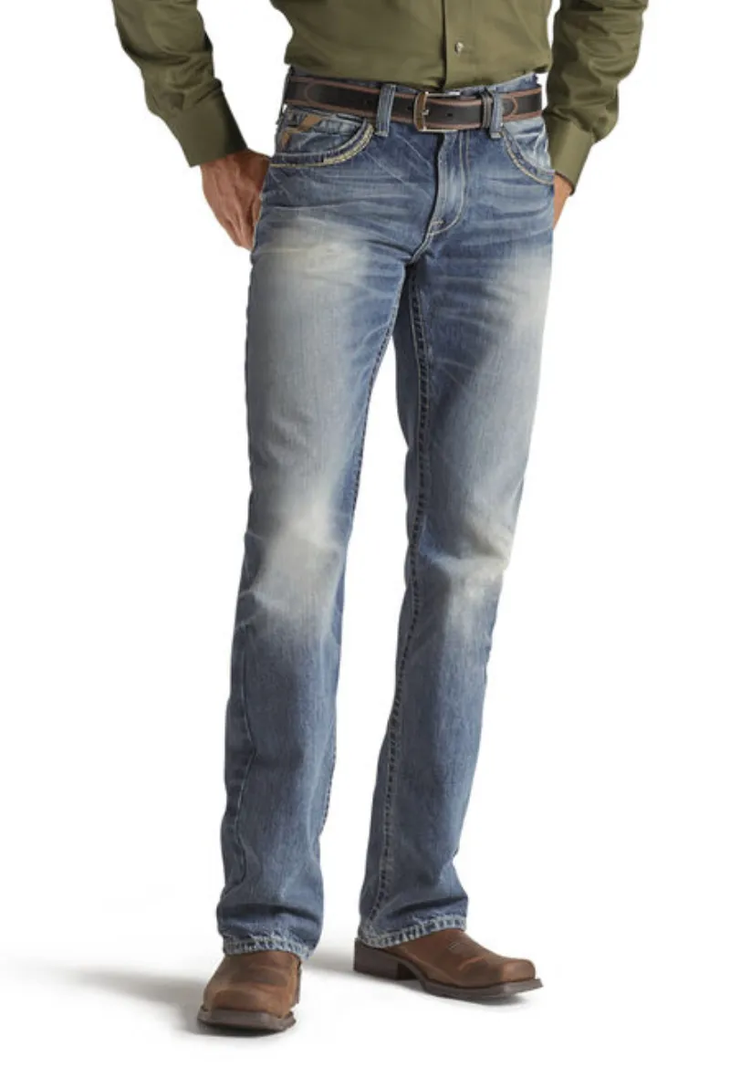 ARIAT MEN'S M5 LOW RISE STRAIGHT GAMBLER JEANS