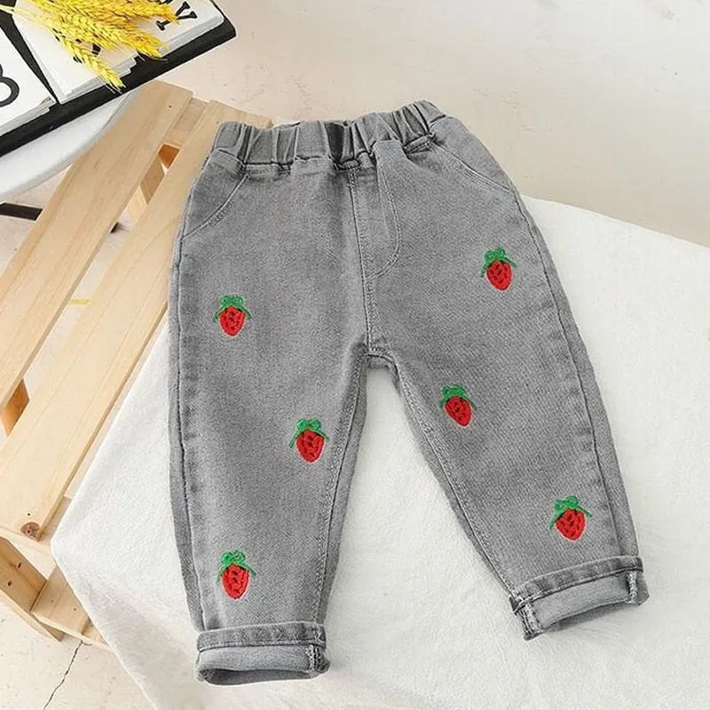 Baby Girls Jeans Casual Clothing Pants Toddler Girls Denim Jeans - TGJ0259