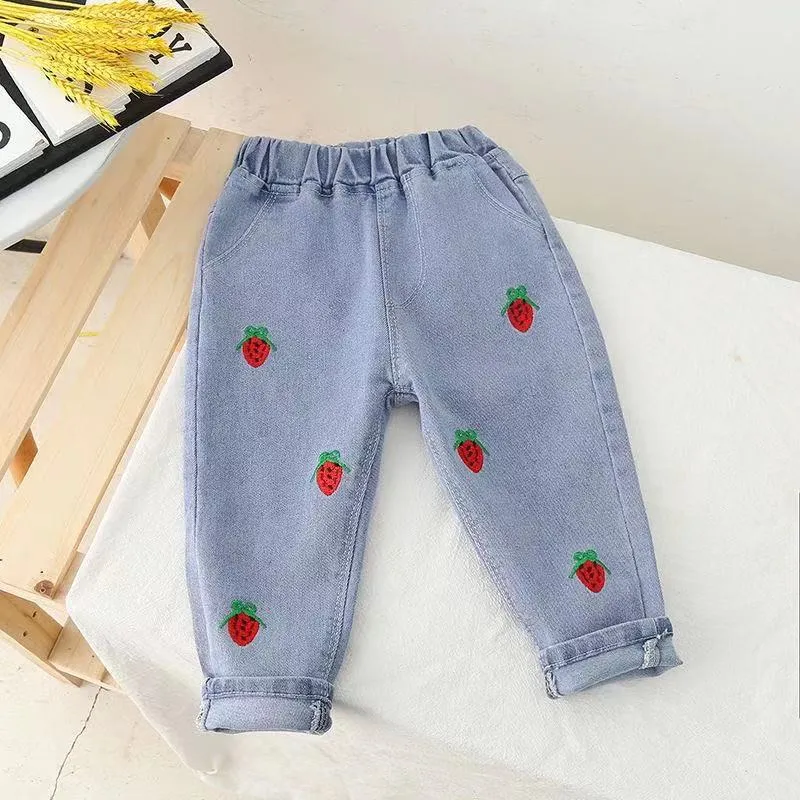 Baby Girls Jeans Casual Clothing Pants Toddler Girls Denim Jeans - TGJ0259