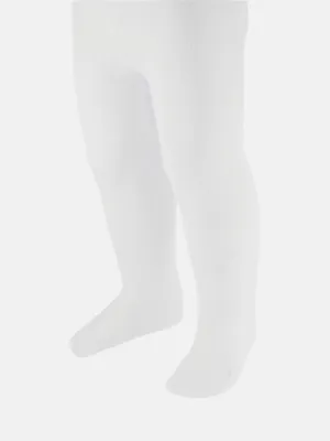 Baby Unisex Everyday Plain Tights - White