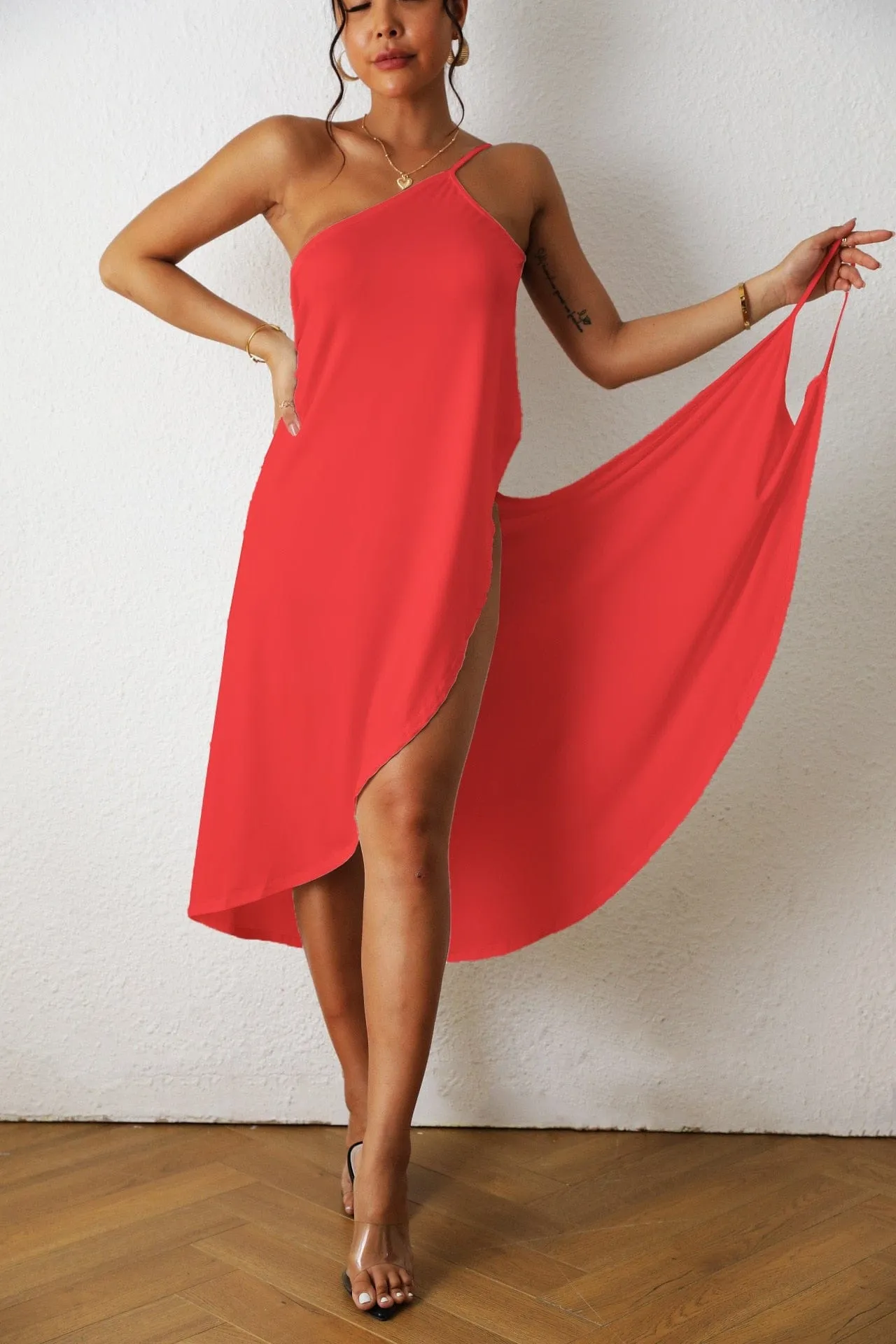 Beach Slip Midi Summer Dress