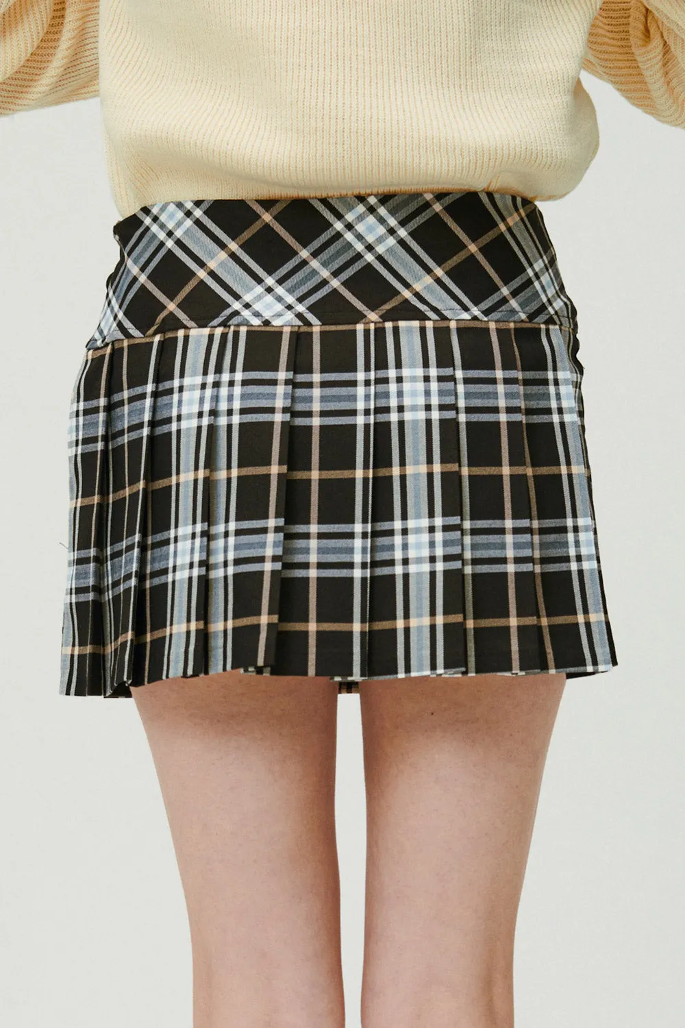 Bella Pleated Skirt in Plaid