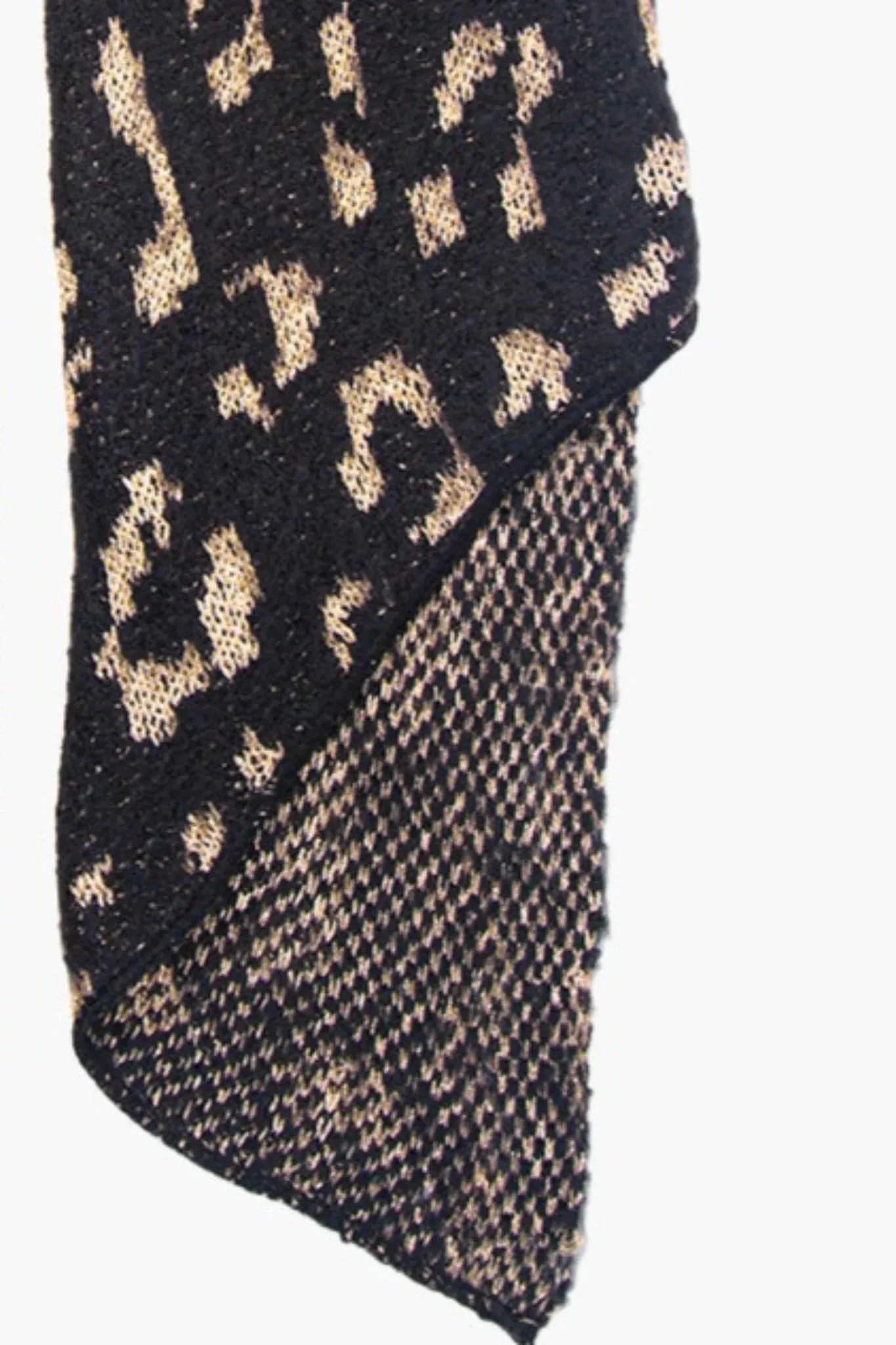 Black & Gold Asymmetric Heavyweight Scarf