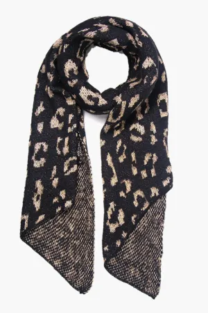 Black & Gold Asymmetric Heavyweight Scarf