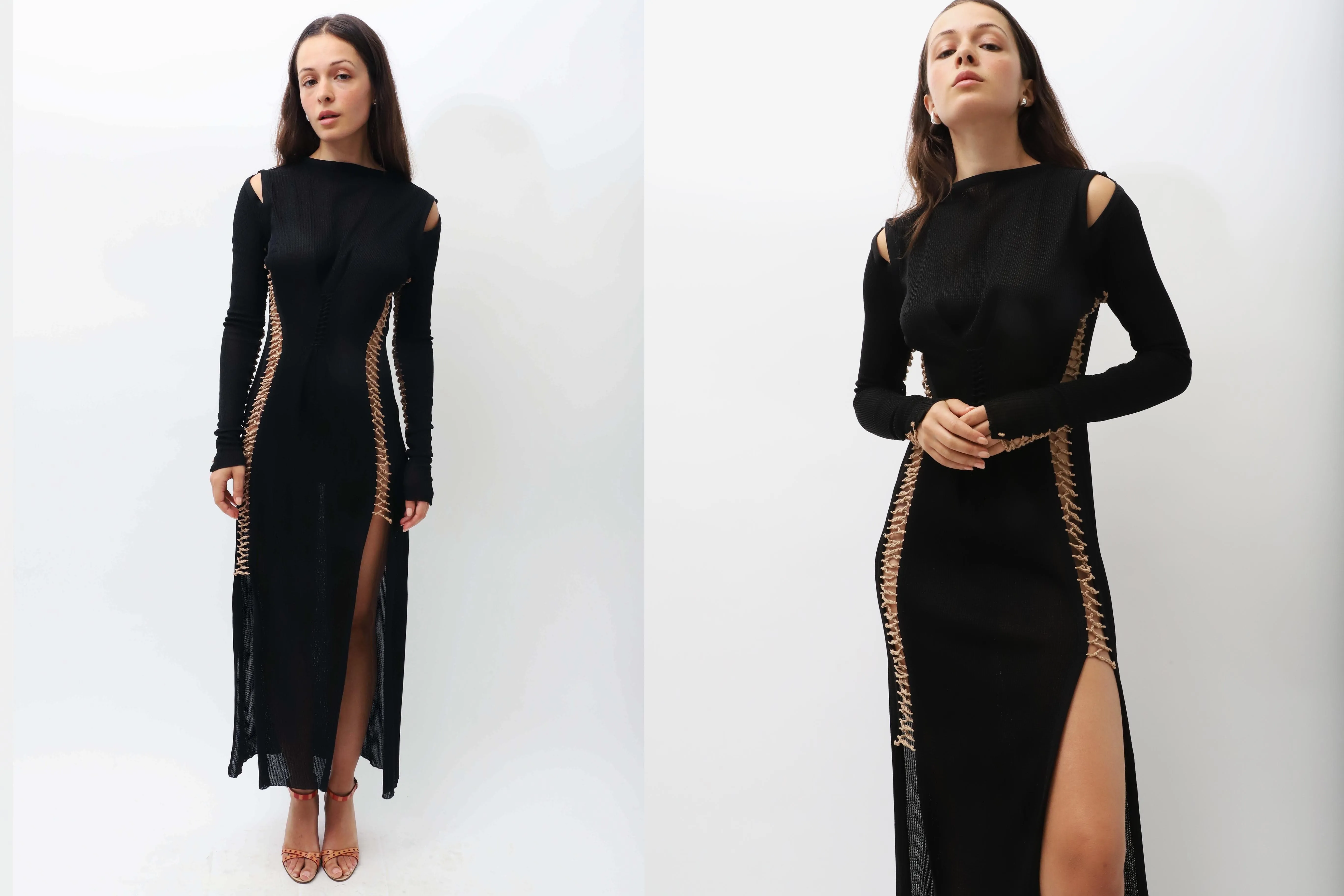 Black Trikko Crochet Dress