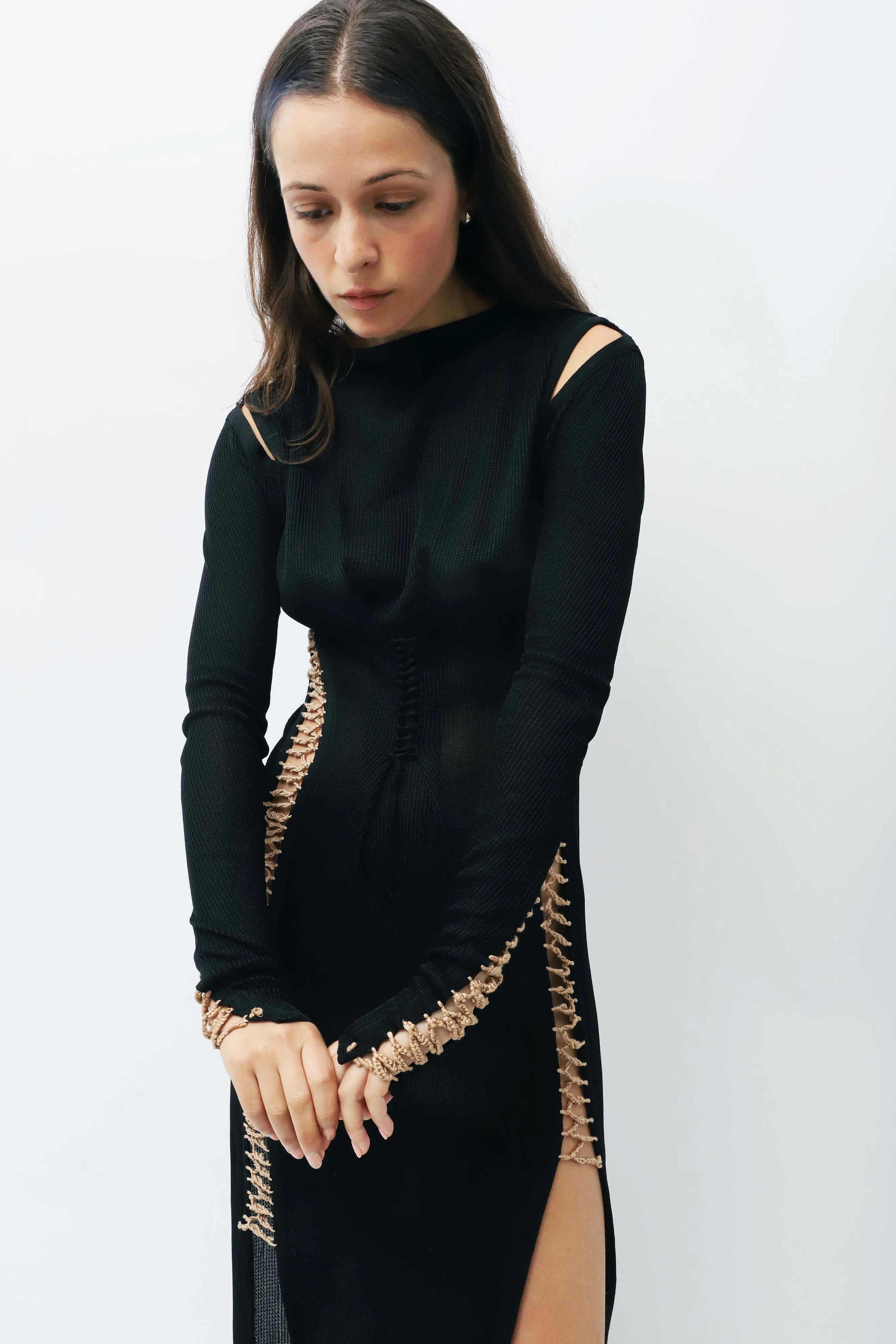 Black Trikko Crochet Dress