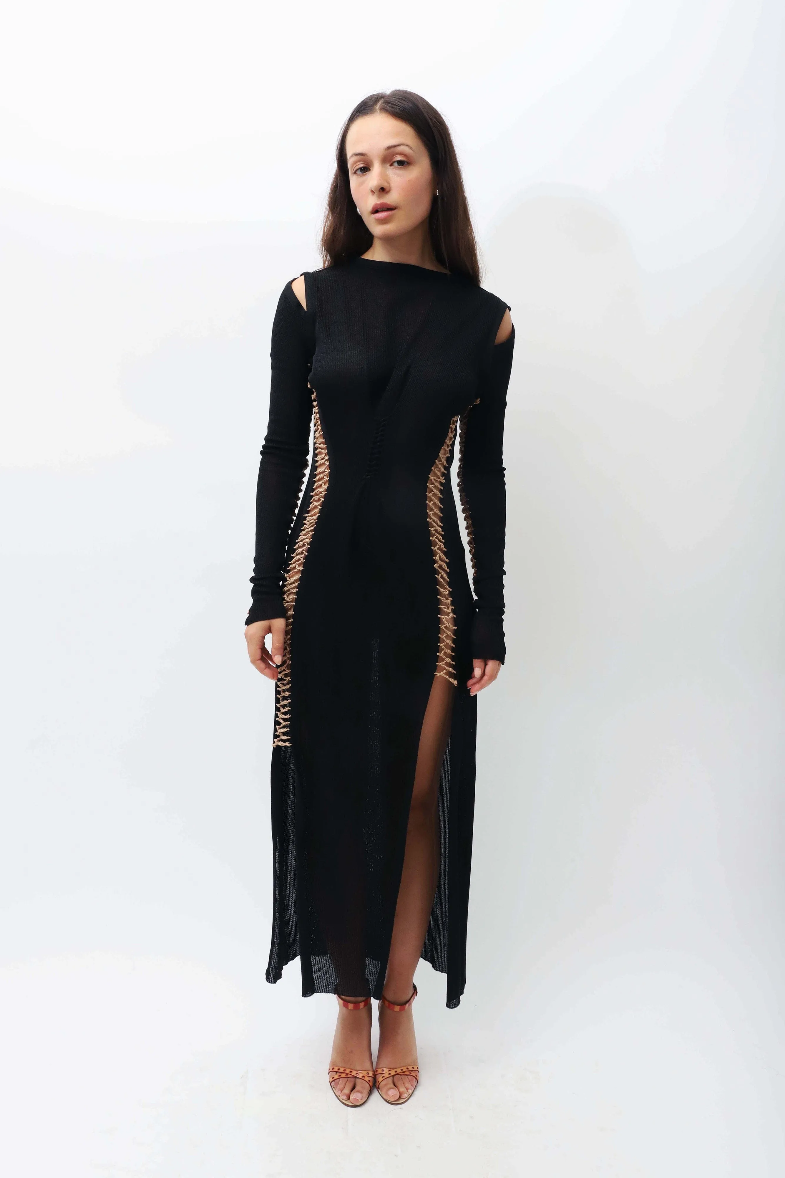 Black Trikko Crochet Dress