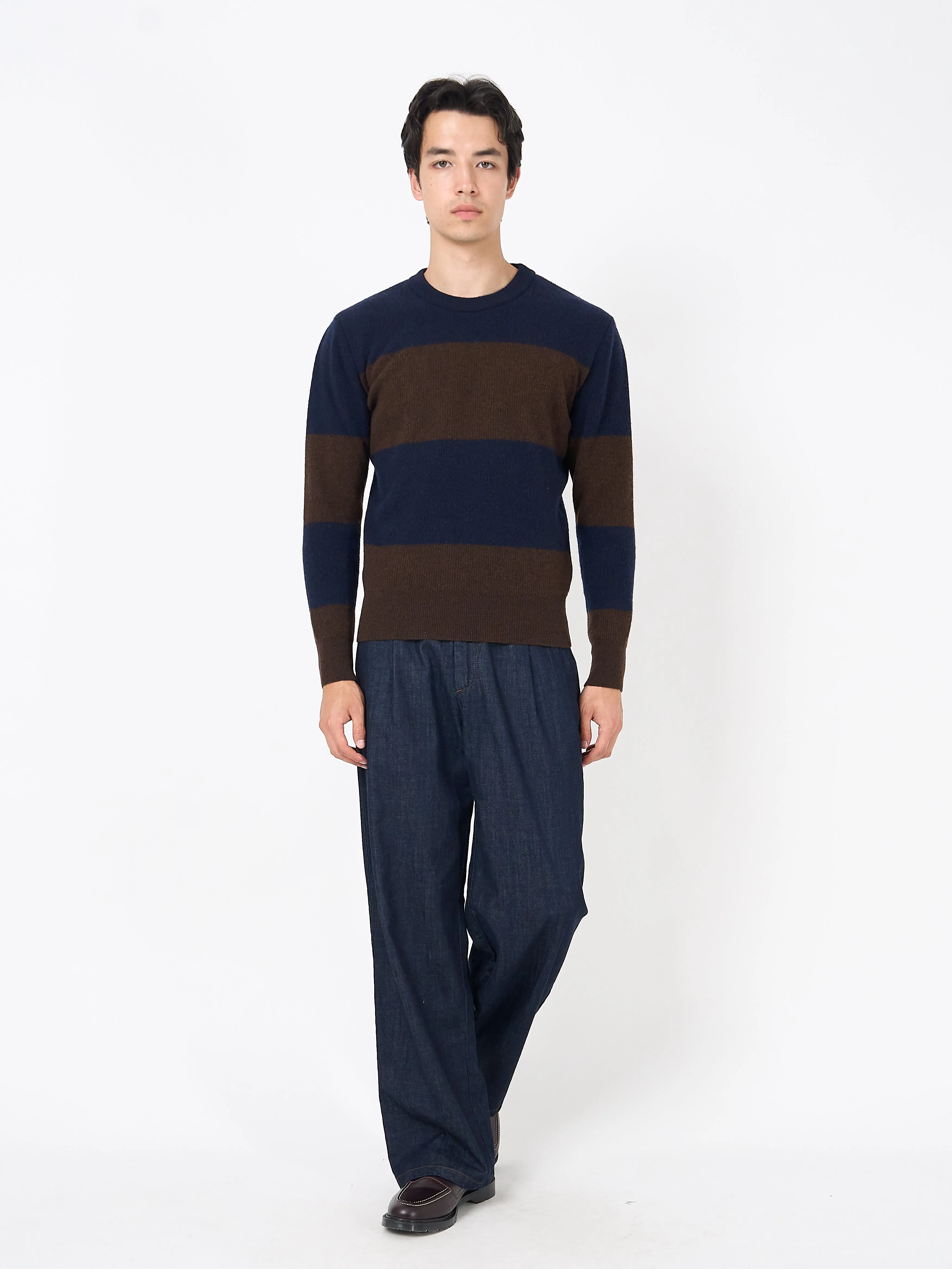 Blenheim Jumper Paxton Navy/Brown