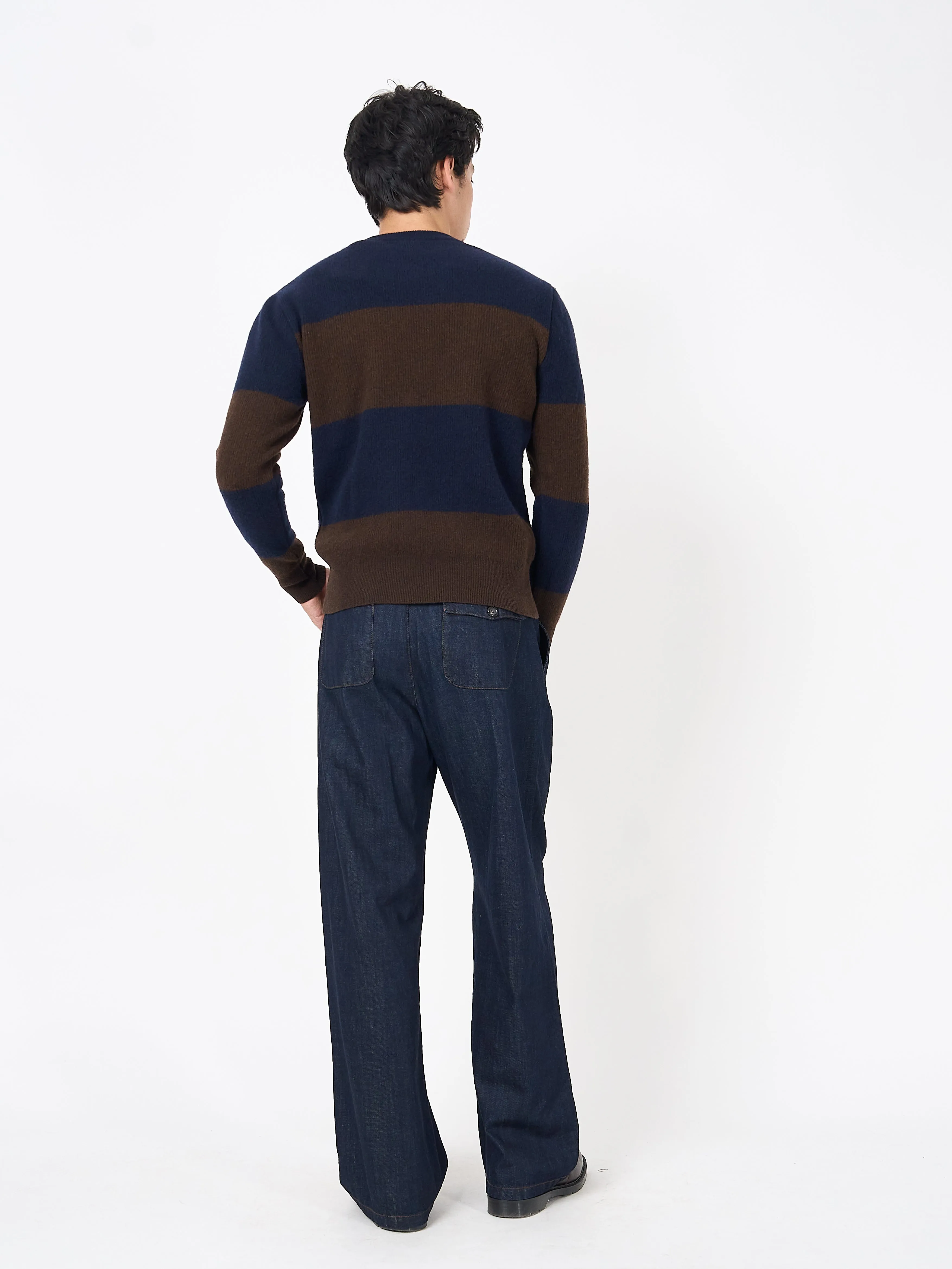 Blenheim Jumper Paxton Navy/Brown