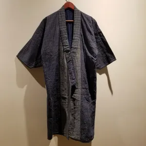 Boro Sashiko Folk Long Noragi Jacket