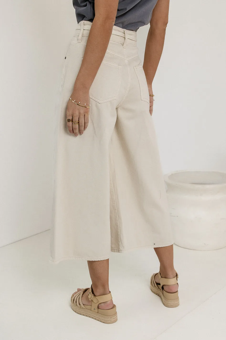 Bruce Culottes in Cream - FINAL SALE