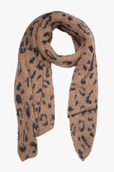 Calista Scarf in Lurex Leopard