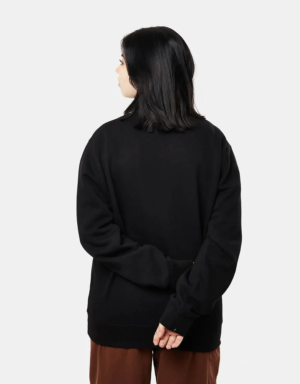 Carhartt WIP Chase Neck Zip Sweatshirt - Black/Gold