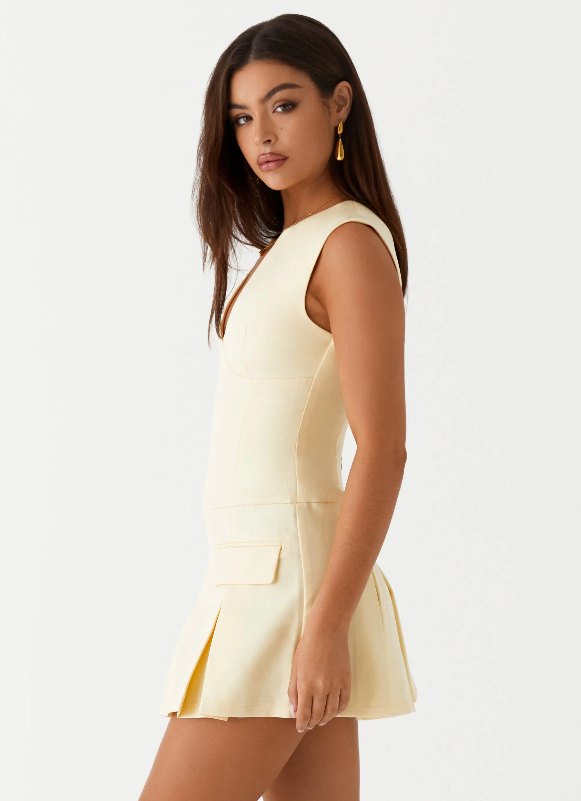 Cassia Mini Dress - Yellow