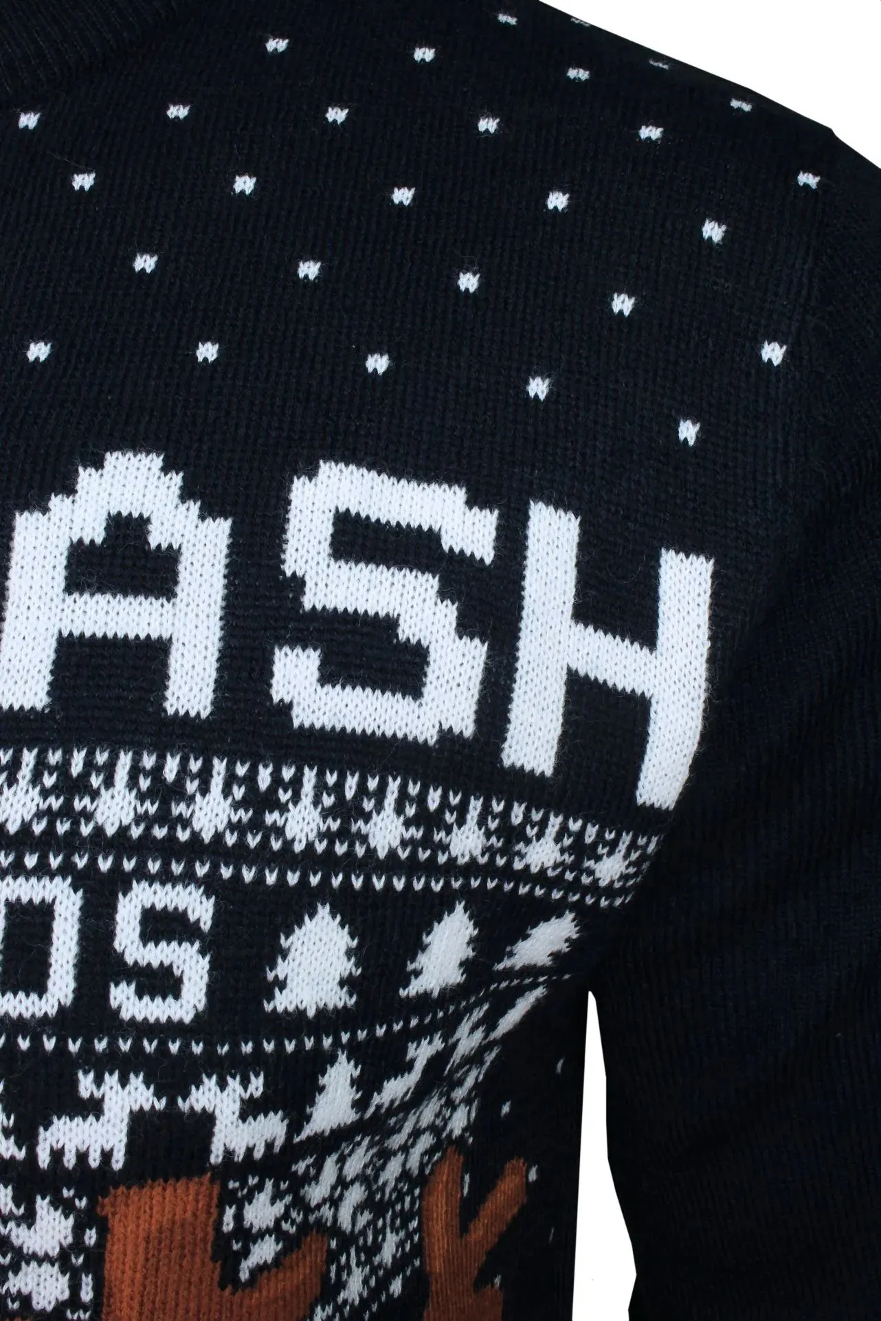 Christmas On The Lash Mens Christmas Jumper - Ink