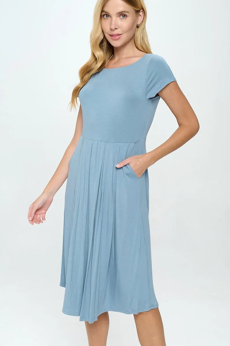 Claris A-line Knit Dress with Pockets