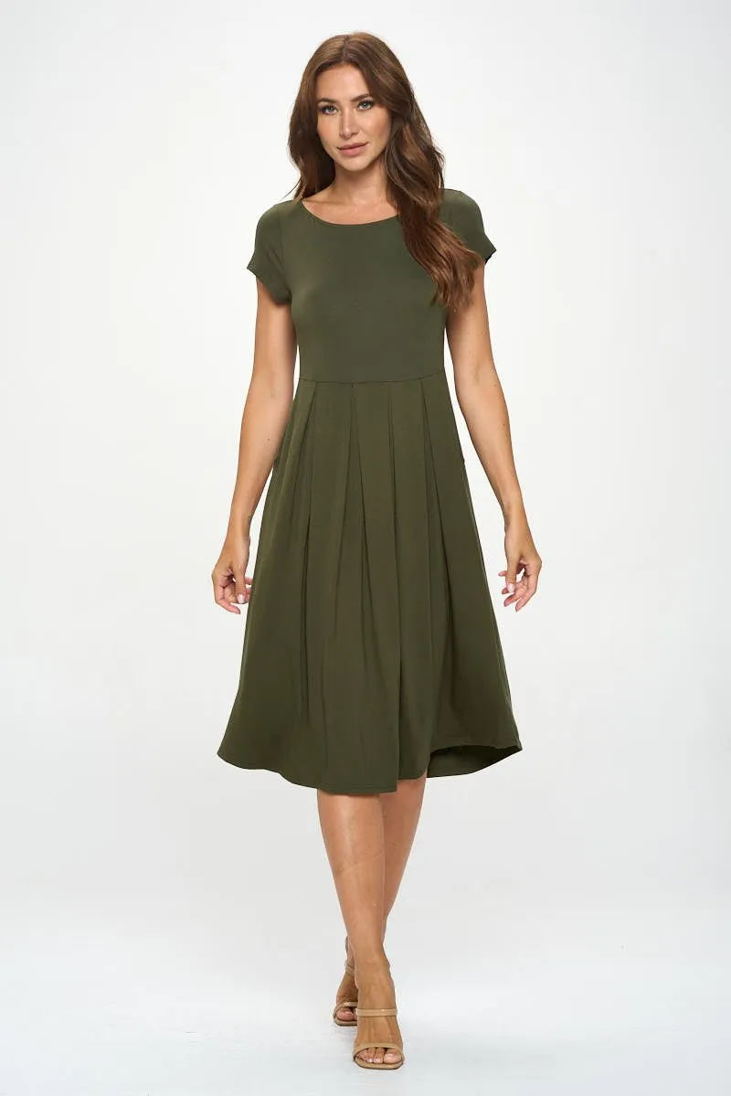 Claris A-line Knit Dress with Pockets