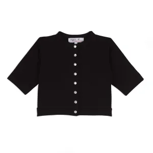 Classic Snap Baby Cardigan - Black