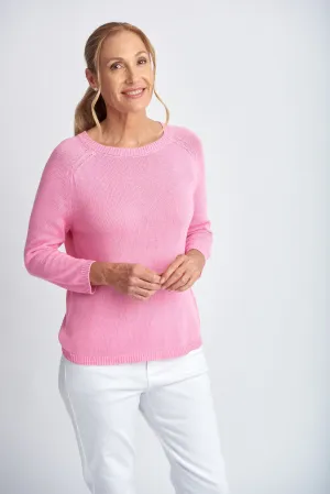 Cotton Raglan Jumper Pale Pink