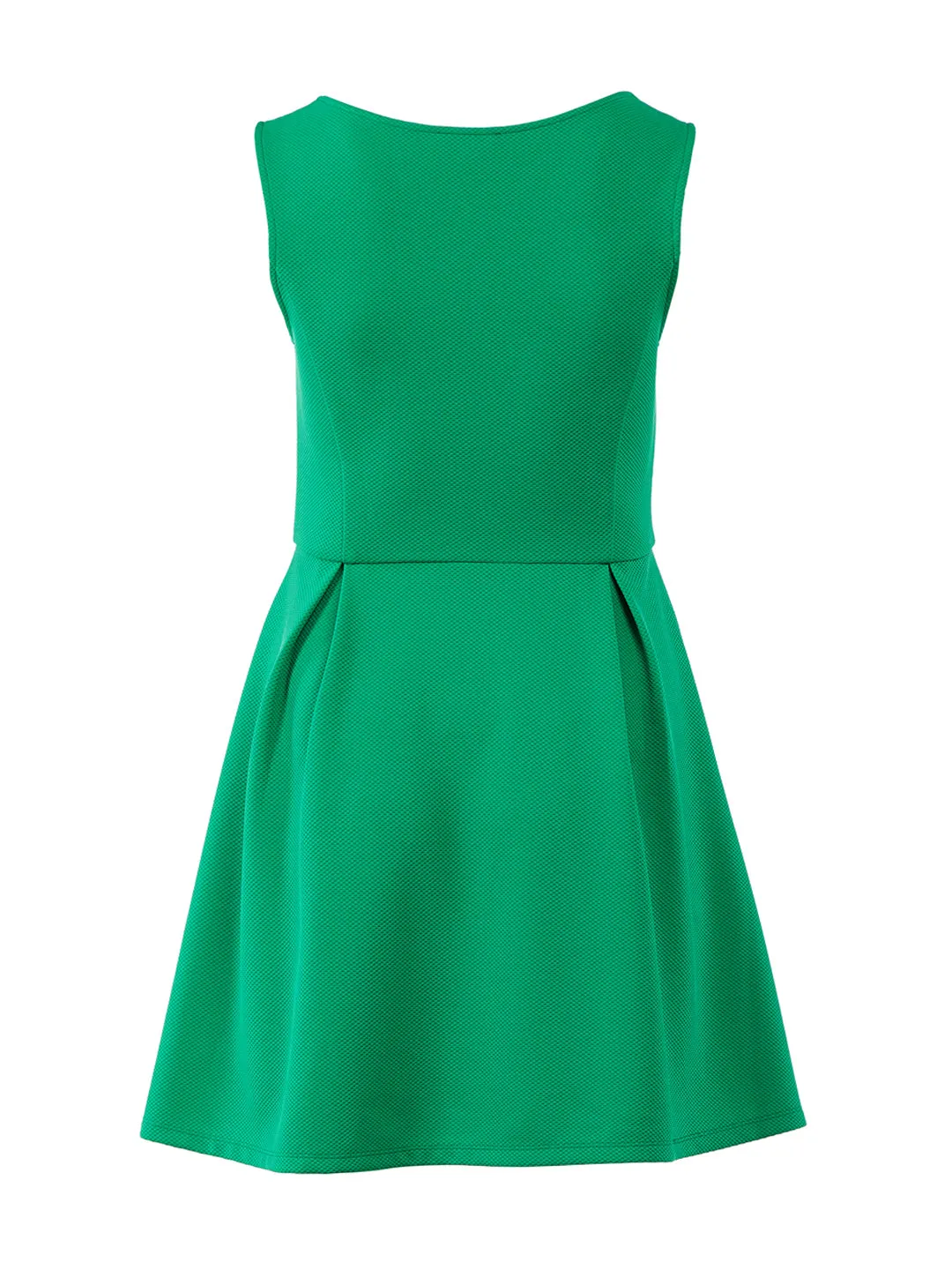 Cowl Neck Green Textured Dress