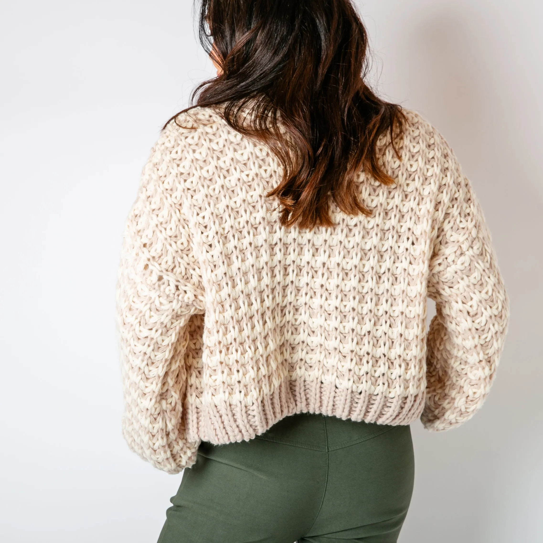 Cropped Chunky Knit Cardigan