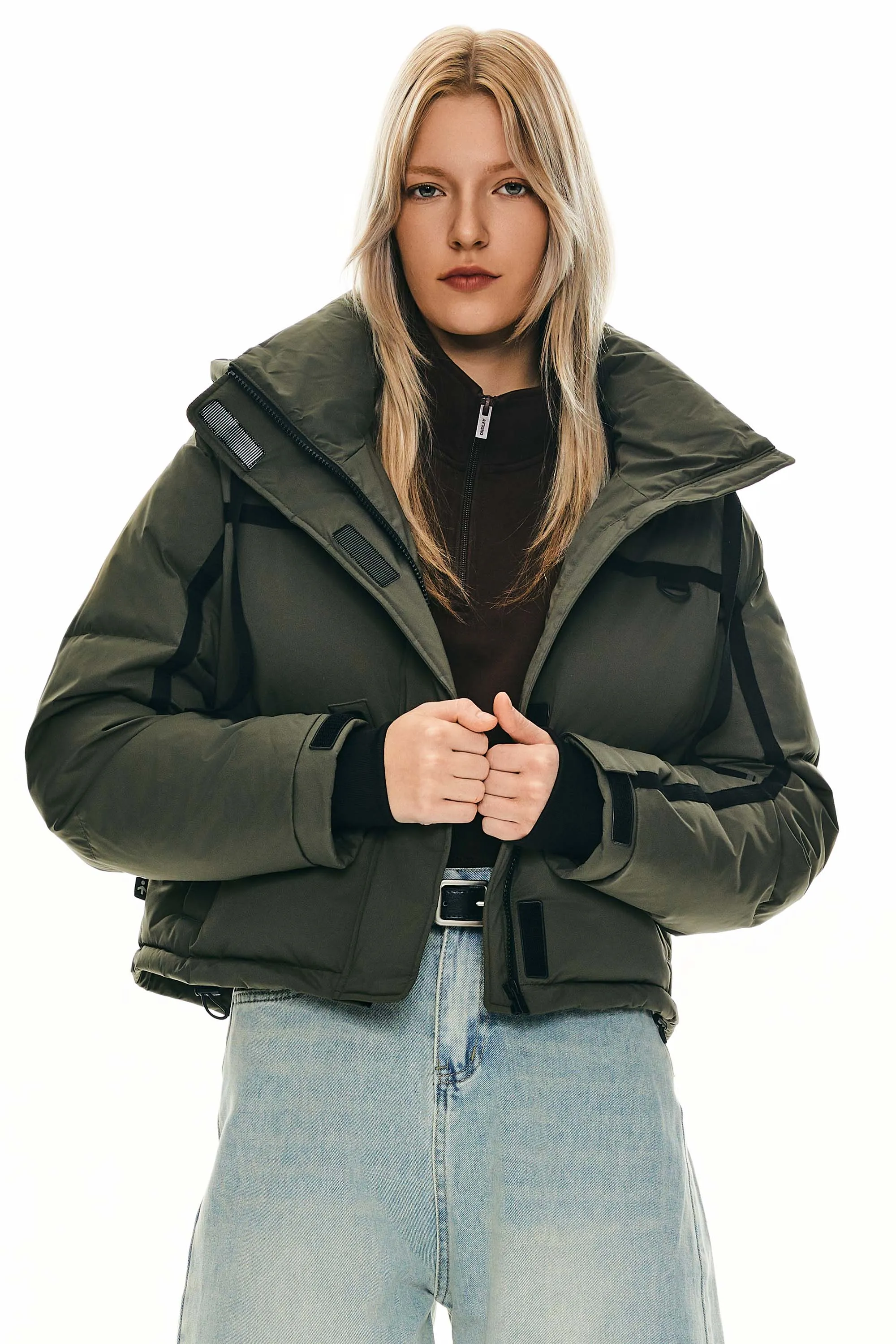 Cropped Puffer Jacket Winter Quilted