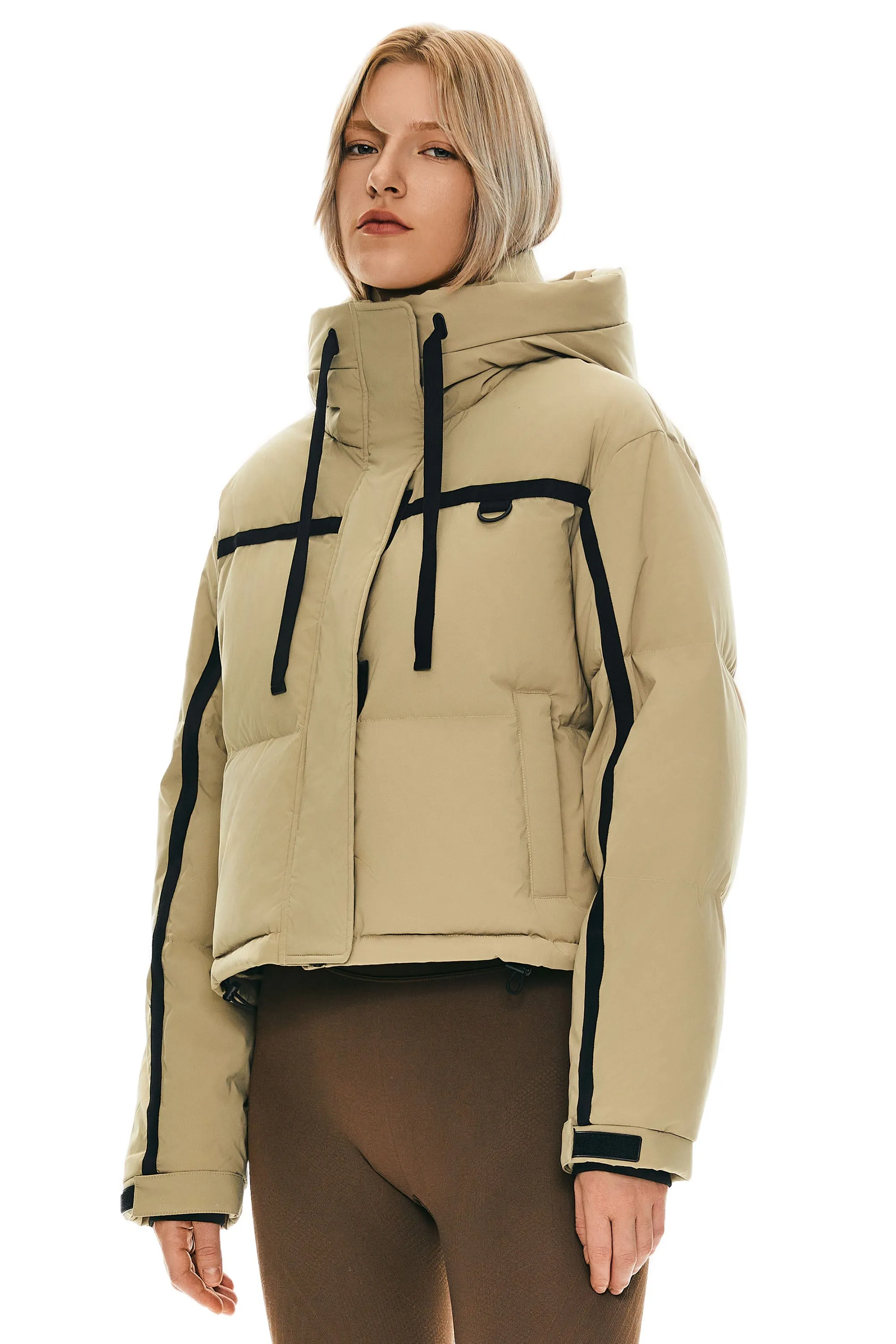 Cropped Puffer Jacket Winter Quilted