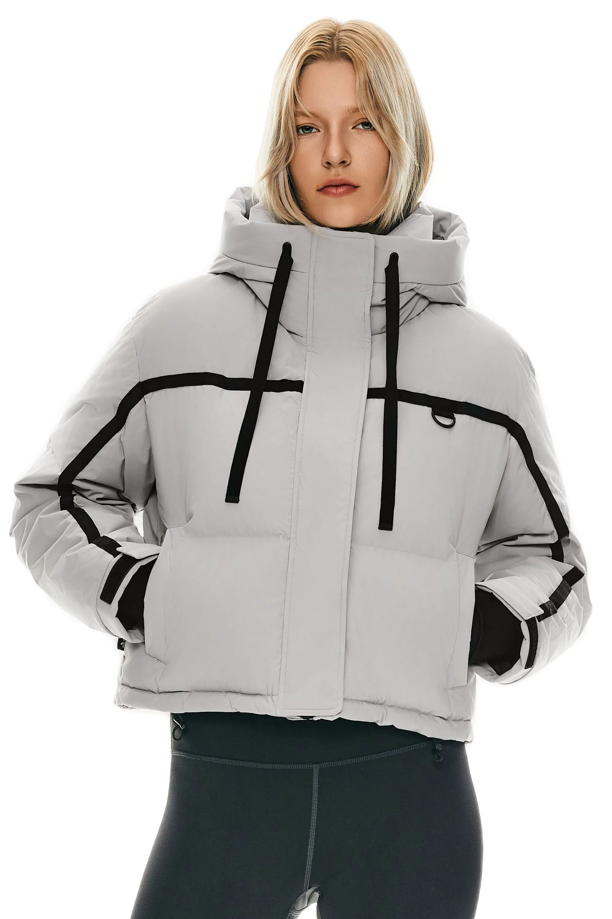 Cropped Puffer Jacket Winter Quilted