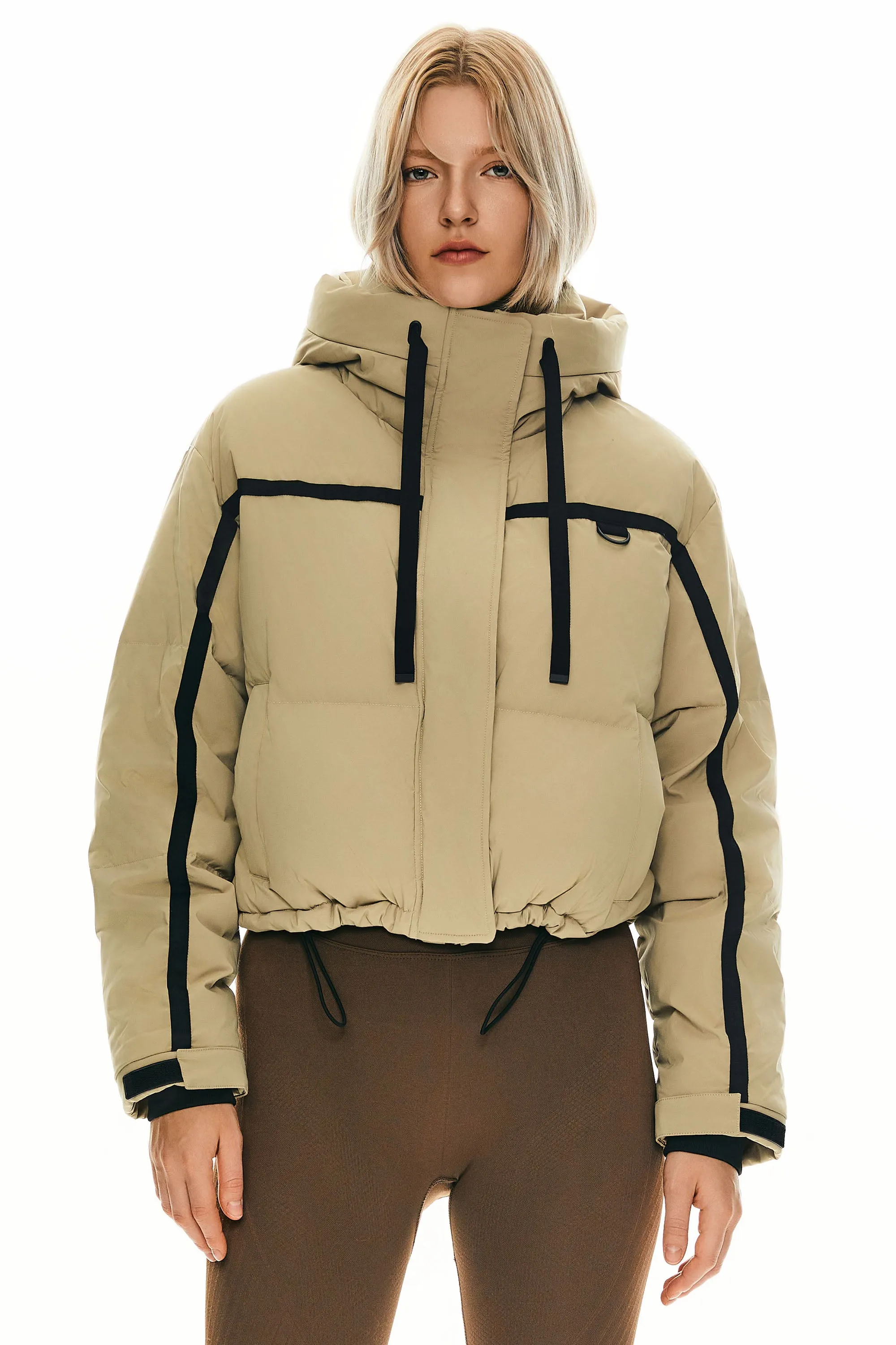 Cropped Puffer Jacket Winter Quilted