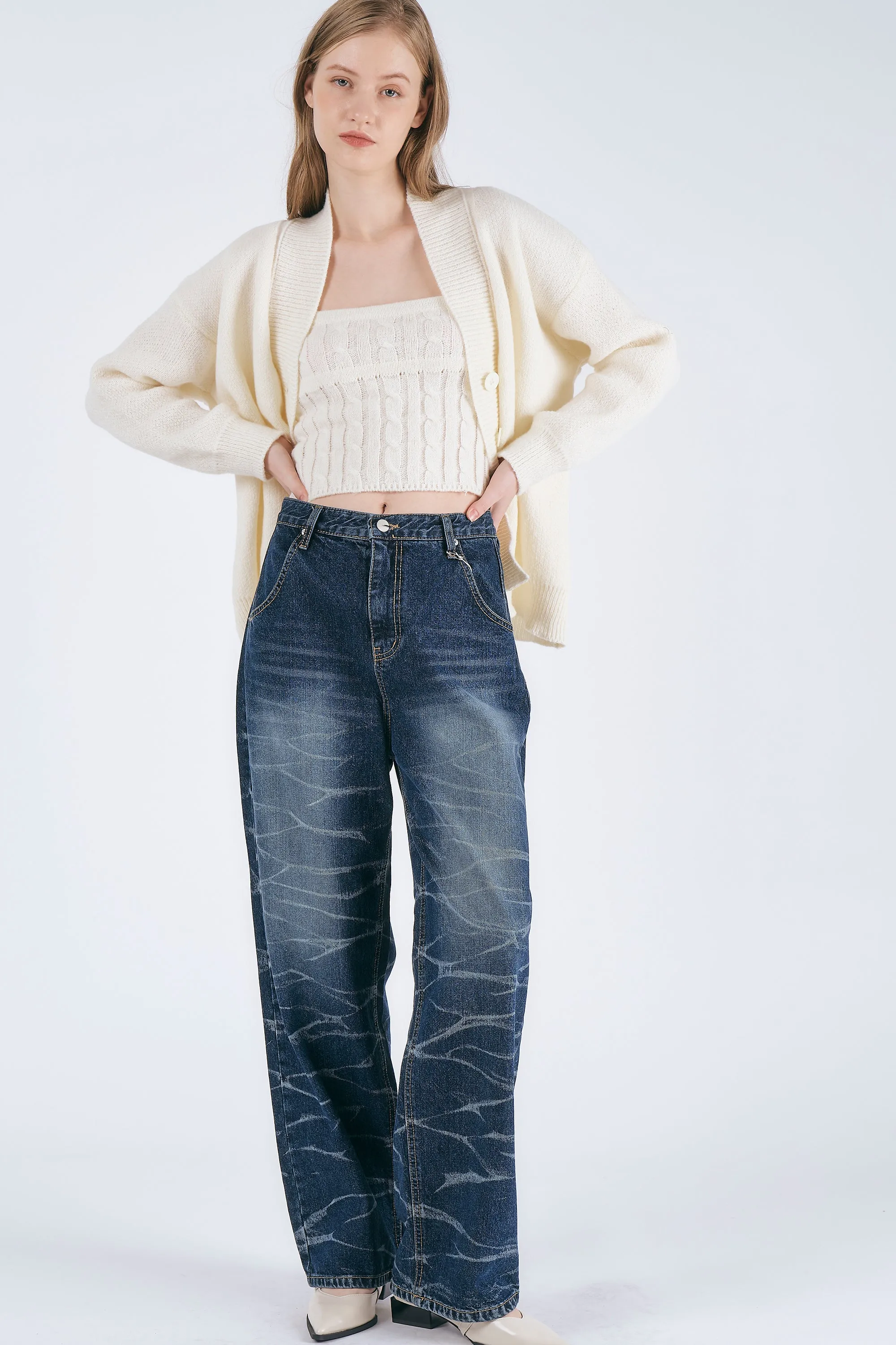 Daisy Whisker Wash Jeans