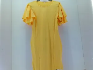 Deals Dally Womens Elegant Dress Regular Short Dress Color Yellow Size Medium