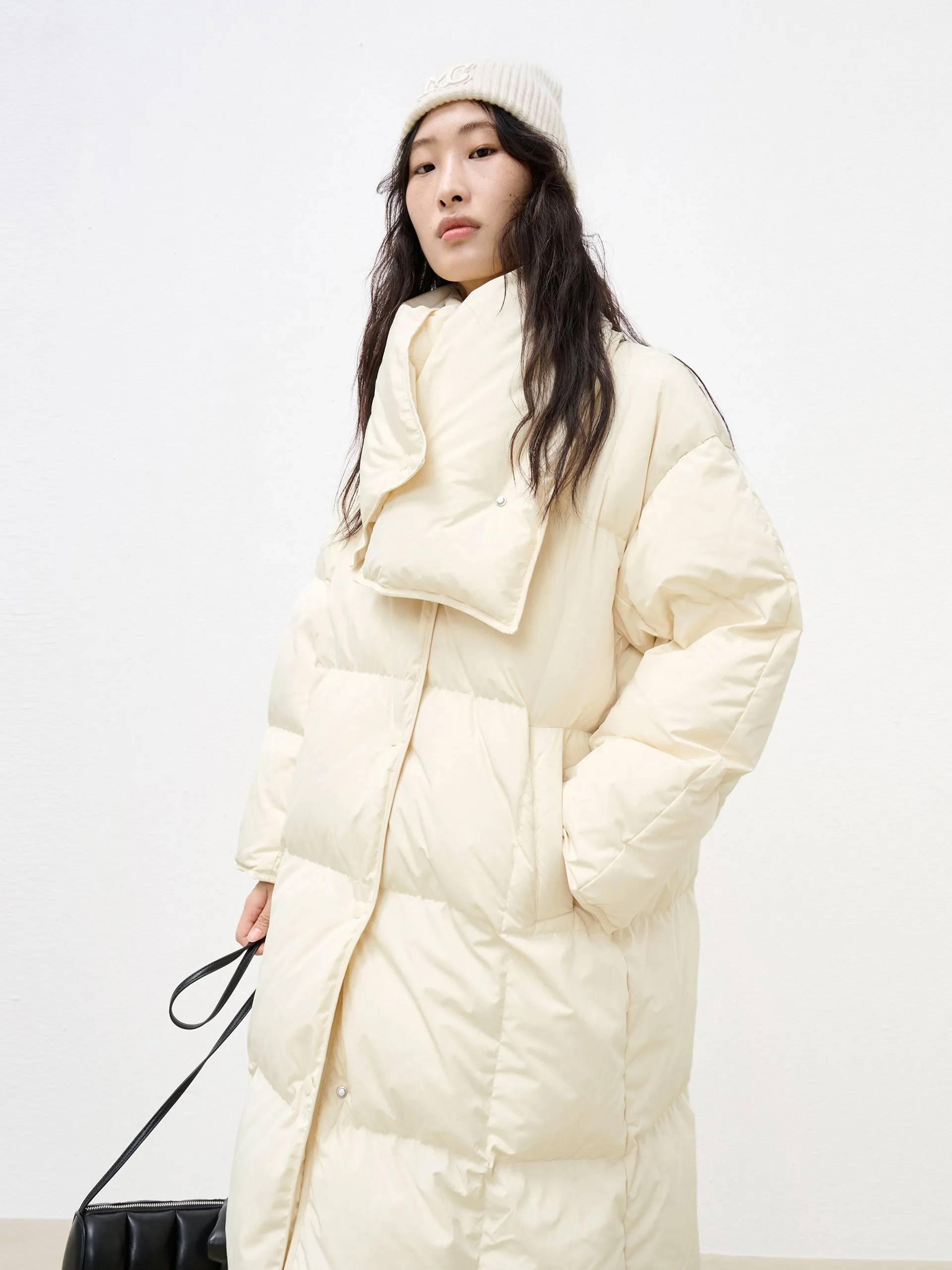 Detachable Scarf Down Coat