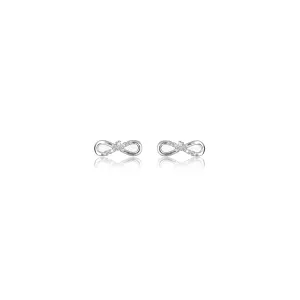 Diamonds by Georgini - Fourteen Natural Diamond Infinity Earrings Silver