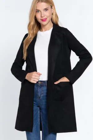 Faux Suede Open Coats - 3 Colors! - FINAL SALE