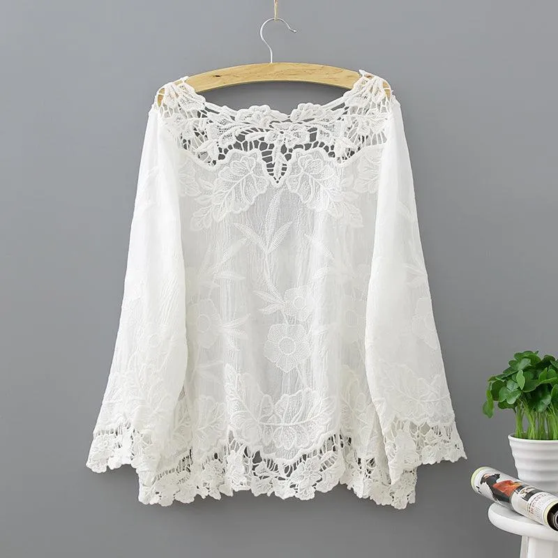 FLORAL LACE KIMONO