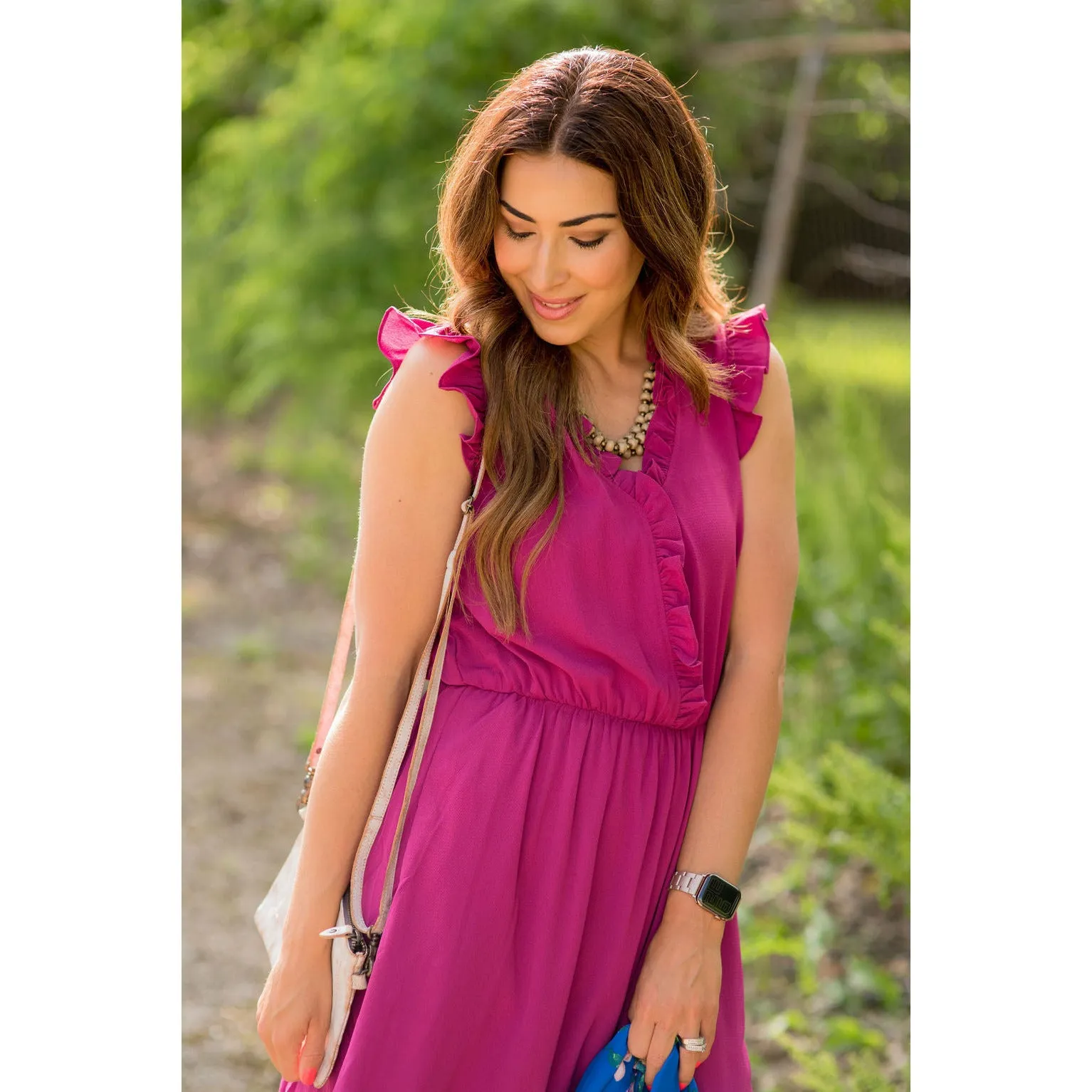 Front Ruffle Tank Dress