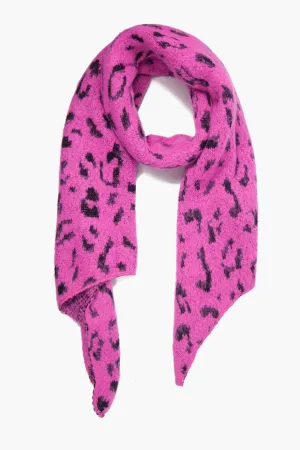 Fuchsia & Black Asymmetric Heavyweight Scarf