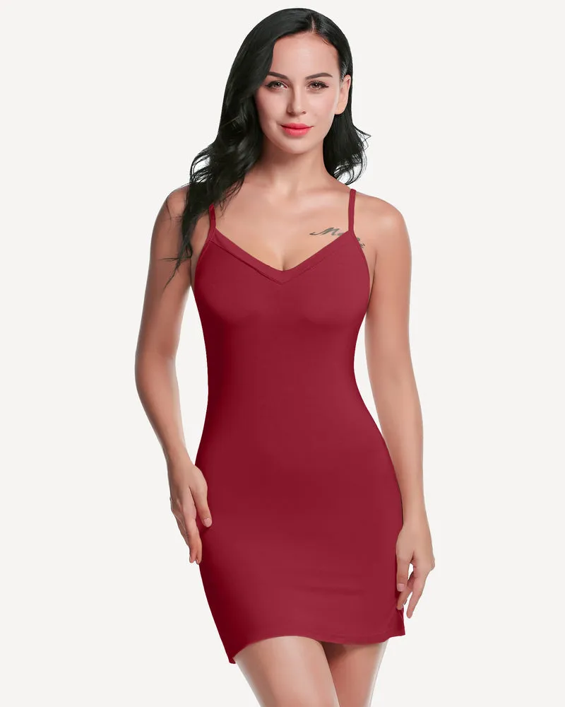 Full Slip Strap Mini Dress Shapewear