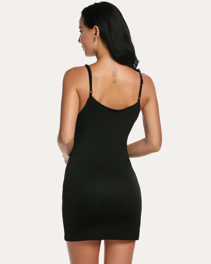 Full Slip Strap Mini Dress Shapewear