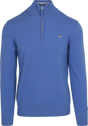 GANT - Superfine Lambswool Half Zip, Rich Blue