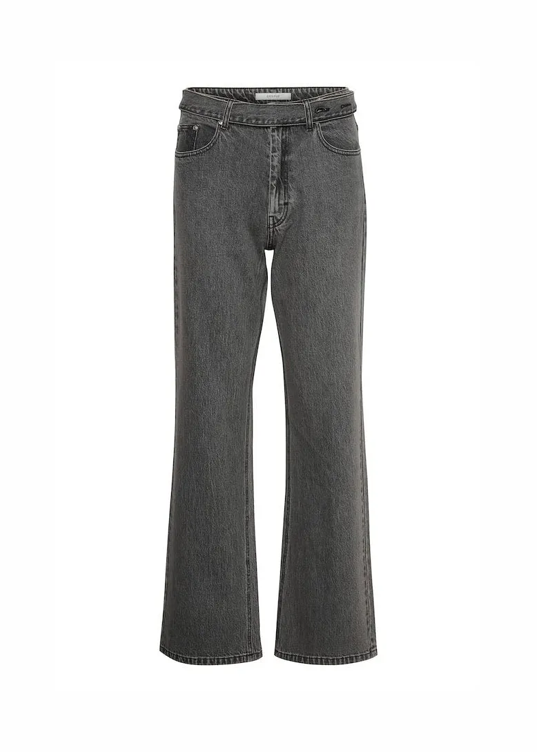 Gestuz BillyGZ MW wide leg jeans grey wash